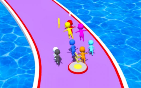 Waterpark Slide Race - Stickman Water Slide Challenge Online Game
