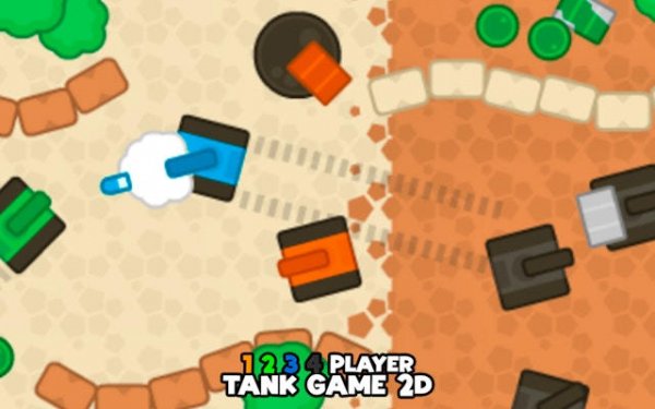 1 2 3 4 Player Tank Battle Game 2D Online