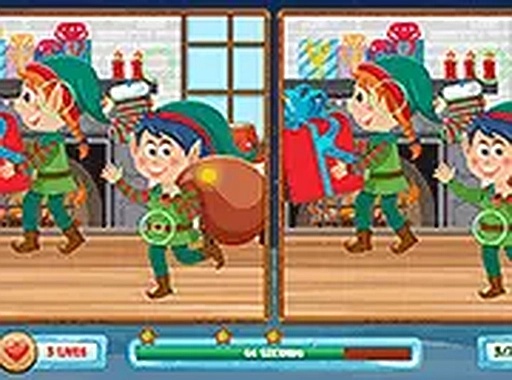Christmas Find the Differences Puzzle Game