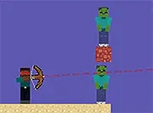 Herobrine Monster School Puzzle Shooting Game