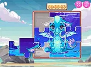 Cute Unicorns and Dragons Puzzle Online Game