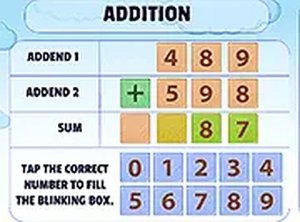 Addition Practice Math Puzzle Game